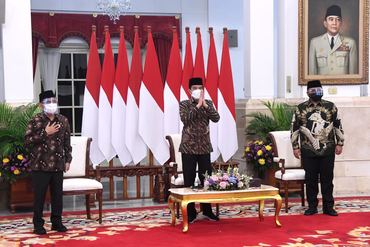 Presiden RI Joko Widodo mendorong kader Pergerakan Mahasiswa Islam Indonesia (PMII) harus menjadi navigasi perubahan. Hal ini menyikapi tantangan yang besar serta perubahan yang sangat cepat. (Foto: Laily Rachev - Biro Pers Sekretariat Presiden)