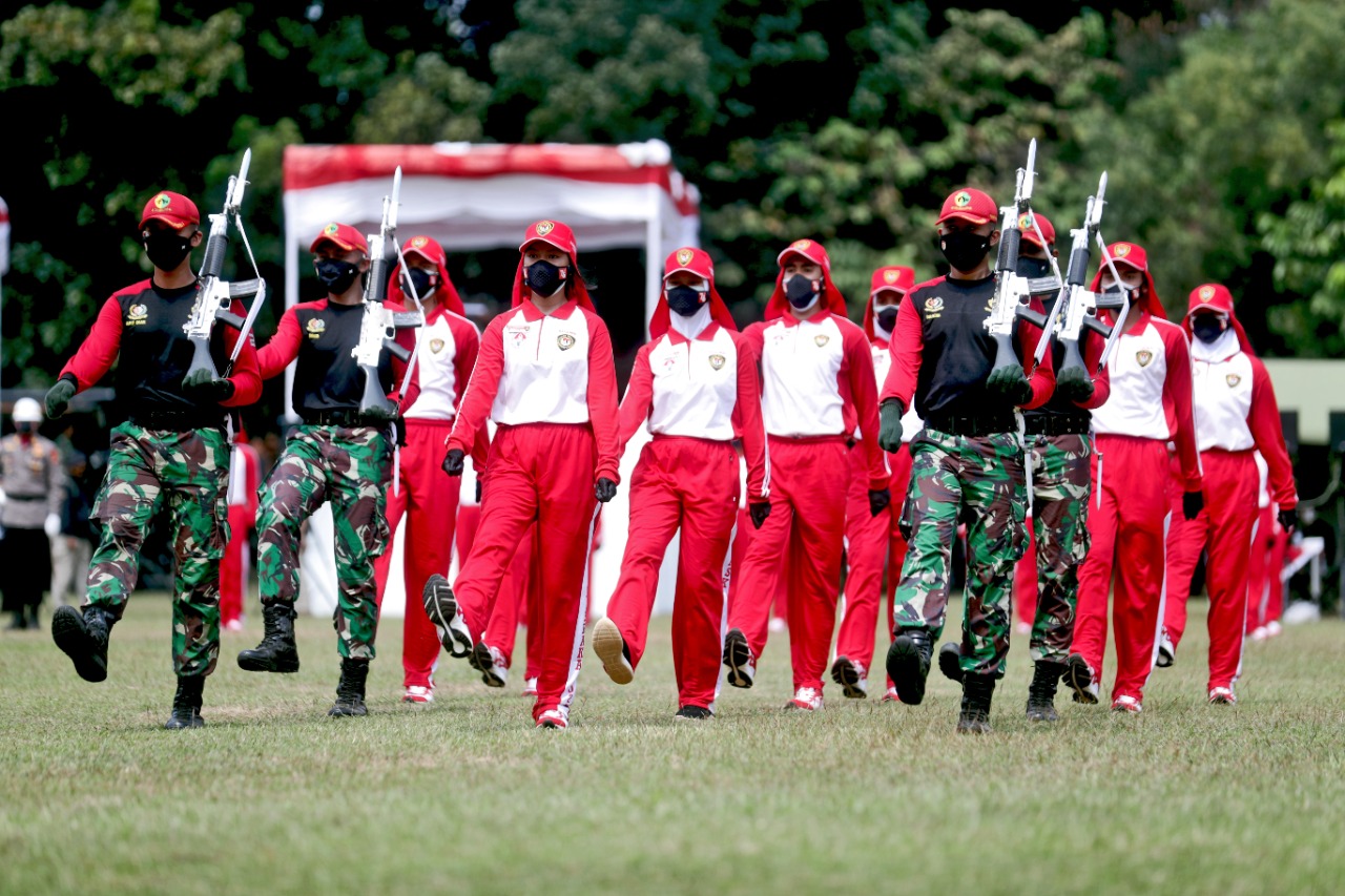 Kementerian Pemuda dan Olahraga (Kemenpora) RI benar-benar memperhatikan pelaksanaan protokol kesehatan terhadap 68 calon anggota paskibraka (Capaska) dari 34 Provinsi selama mengikuti proses Pendidikan dan Pelatihan Paskibraka Nasional 2021 di Lapangan P