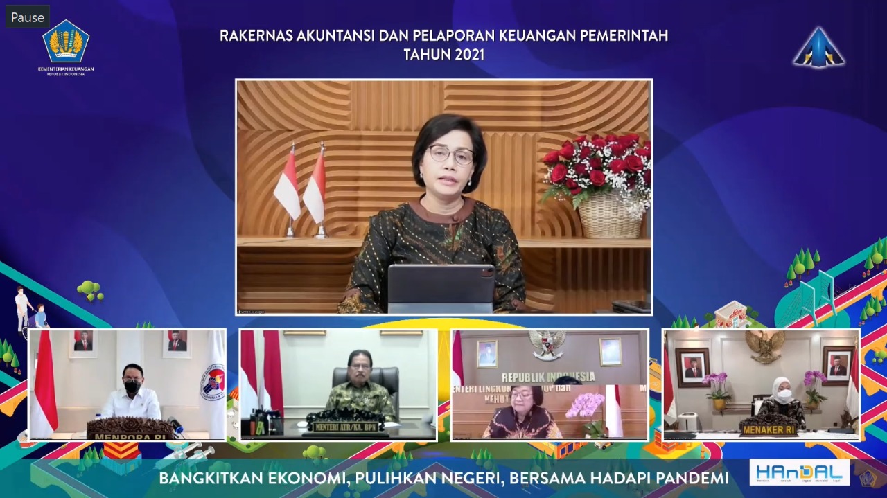 Menpora Amali menghadiri Rapat Kerja Nasional (Rakernas) Akuntansi dan Pelaporan Keuangan Pemerintah Tahun 2021 secara virtual, yang digelar oleh Kementerian Keuangan RI, Selasa (14/9) pagi. Dalam rangkaian rakernas, sebagai motivasi diberikan apresiasi d