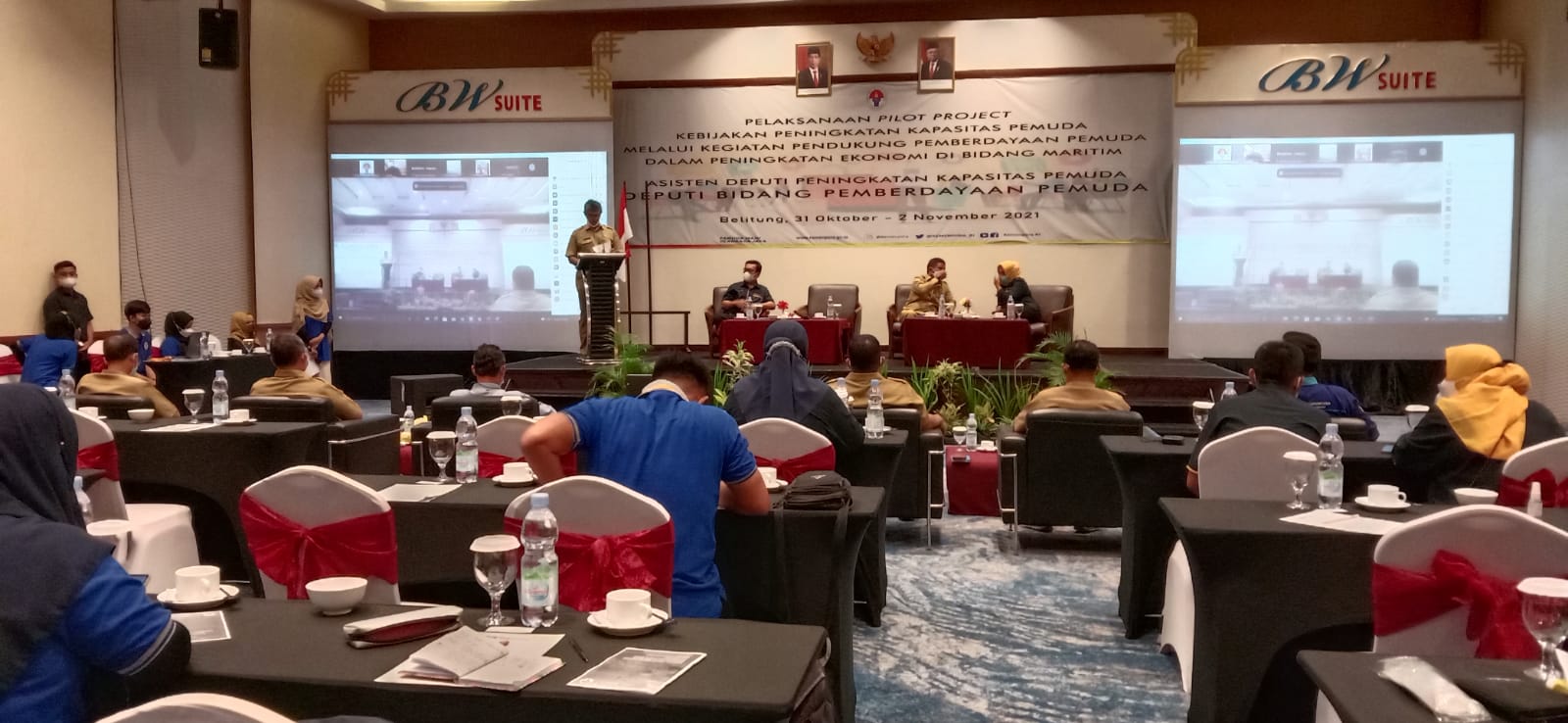 Deputi Bidang Pemberdayaan Pemuda Faisal Abdullah membuka kegiatan Pilot Project Kebijakkan Peningkatan Kapasitas Pemuda Melalui Kegiatan Pendukung Pemberdayaan Pemuda Dalam Peningkatan Ekonomi di Bidang Kemaritiman yang diinisiasi oleh Asdep Peningkatan 