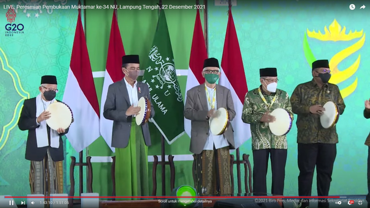 Menteri Pemuda dan Olahraga Republik Indonesia (Menpora RI), Zainudin Amali menghadiri Muktamar ke-34 Nahdlatul Ulama (NU) secara virtual, Kamis (23/12). Kegiatan yang bertema “Menuju Satu Abad NU, Membangun Kemandirian Warga untuk Perdamaian Dunia” ini d