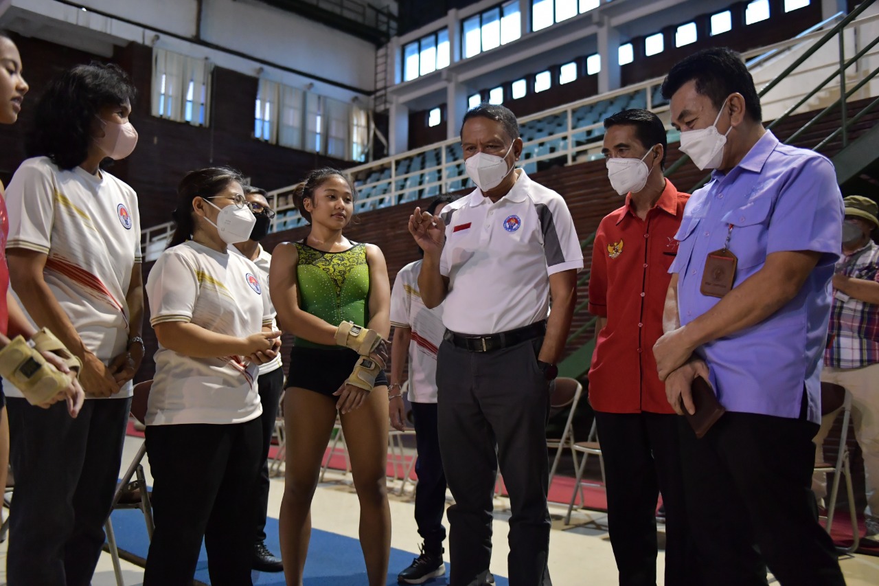 Menteri Pemuda dan Olahraga Republik Indonesia (Menpora RI), Zainudin Amali meninjau langsung Pemusatan Latihan Nasional (Pelatnas) cabang olahraga (cabor) senam. Kedatangan Menpora Amali ke Pelatnas senam untuk memastikan cabor senam yang sudah direkomen