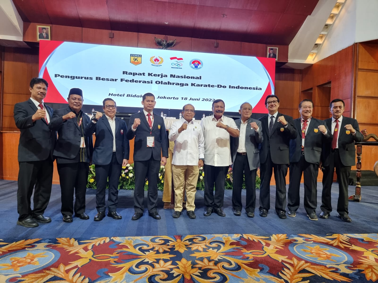 Kementerian Pemuda dan Olahraga (Kemenpora) Republik Indonesia mengharapkan cabor karate yang masuk DBON maksimal dalam pembinaan atlet dan untuk Rapat Kerja Nasional menjadi ajang konsolidasi pengurus.(foto:dok/istimewa)