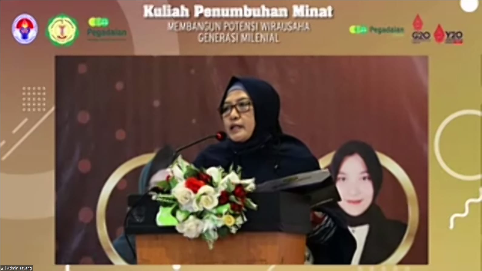 Direktur Politeknik Purbaya Titiek Deasy Saptaryani mengucapkan terimakasih kepada Menteri Pemuda dan Olahraga Republik Indonesia (Menpora RI) Zainudin Amali karena sudah mengikutsertakan Politeknik Purbaya Kabupaten Tegal didalam menumbuhkan minat mahasi