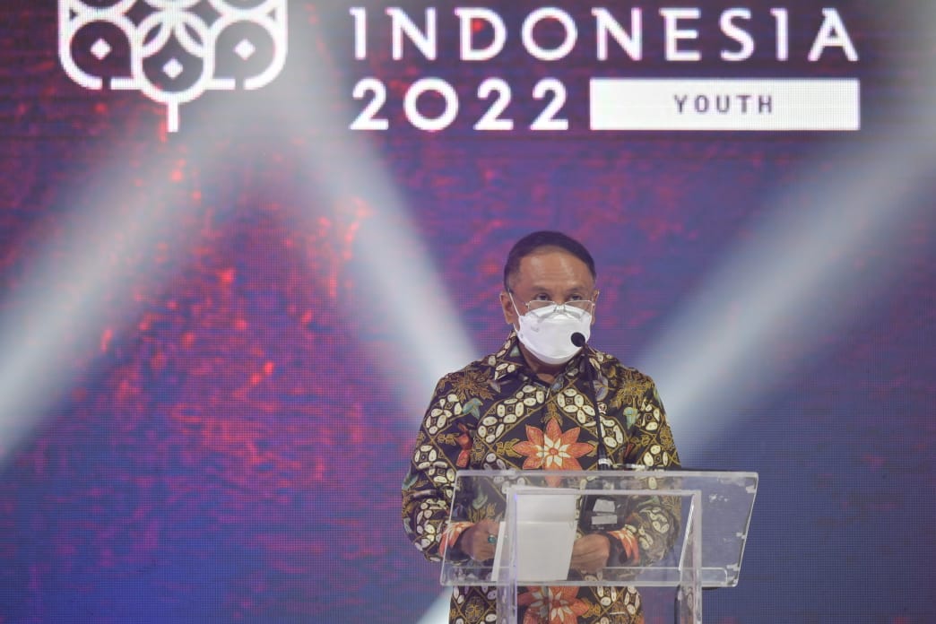Menteri Pemuda dan Olahraga Republik Indonesia (Menpora RI) Zainudin Amali menghadiri Closing Ceremony Youth 20 (Y20) di Intercontinental Hotel, Bandung, Jawa Barat, Jumat (22/7). Menpora Amali menyebut para delegasi merupakan aktor dalam berinovasi serta