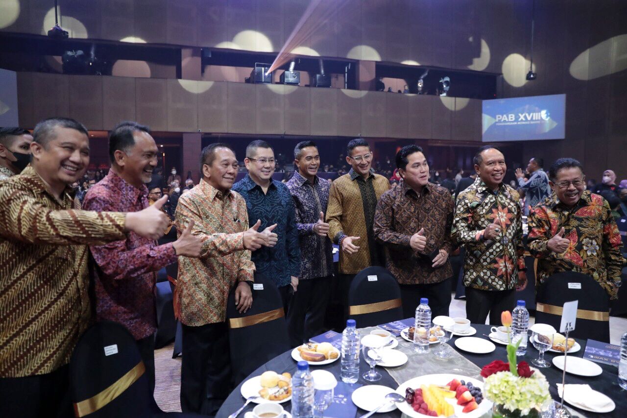 Menteri Pemuda dan Olahraga Republik Indonesia (Menpora RI) Zainudin Amali menghadiri acara Penghargaan Achmad Bakrie (PAB) XVIII Tahun 2022 di  XXI Ballroom, Jakarta Theater, Minggu (14/8) malam.(foto:raiky/kemenpora.go.id)