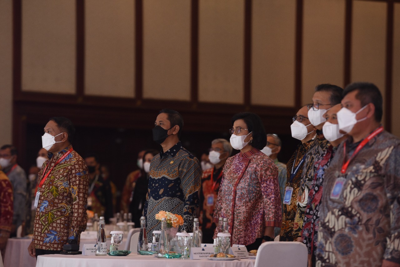 Menteri Pemuda dan Olahraga Republik Indonesia (Menpora RI) Zainudin Amali menghadiri Rapat Kerja Nasional (Rakernas) Akuntansi dan Pelaporan Keuangan Pemerintah Tahun 2022, Kamis (22/9) pagi, di Gedung Dhanapala, Kementerian Keuangan, Senen Raya, Jakart