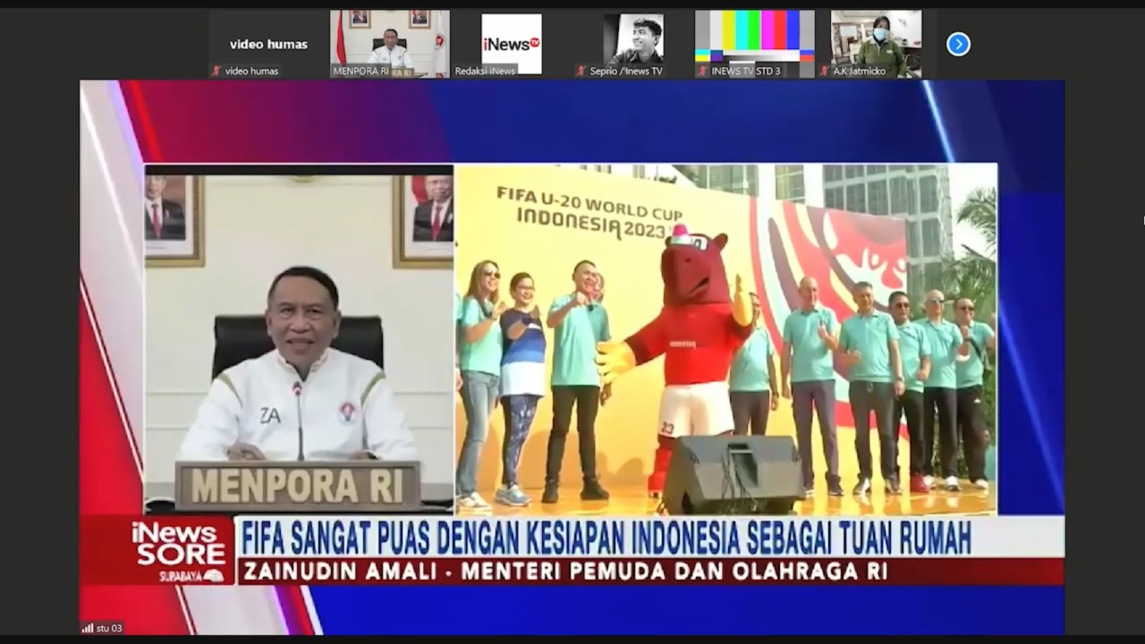 Menteri Pemuda dan Olahraga Republik Indonesia (Menpora RI) Zainudin Amali terus memastikan persiapan Indonesia menjadi tuan rumah FIFA World Cup U-20 tahun 2023 pada (20 Mei-11 Juni) tidak ada masalah dan semua berjalan dengan baik. (foto:bagus/kemenpora