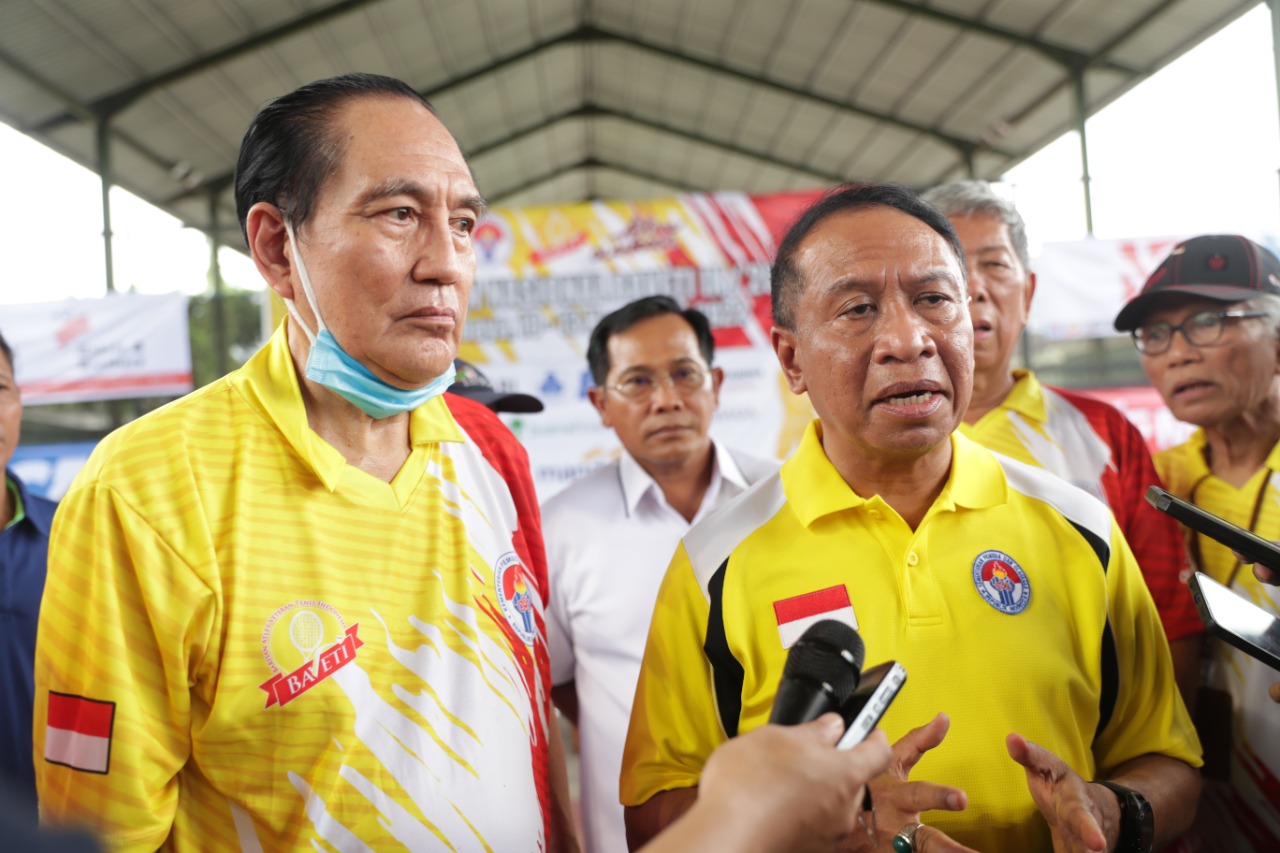 Menteri Pemuda dan Olahraga Republik Indonesia (Menpora RI) Zainudin Amali, berharap melalui Kejuaraan Nasional Barisan Atlet Veteran Tenis Indonesia (Kejurnas BAVETI) ke-IX Piala Menpora tahun 2022, para veteran yang hobi dan semangat bermain tenis dapat