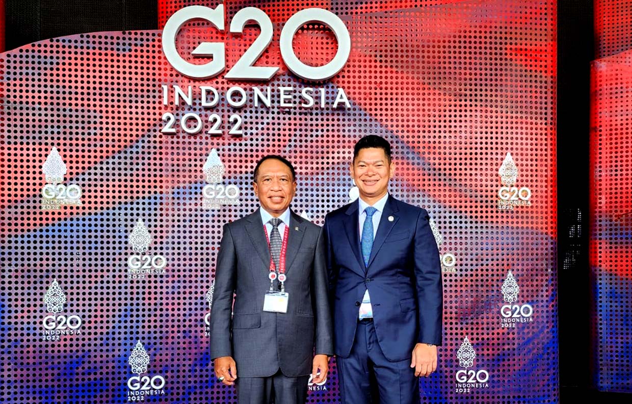 Menteri Pemuda dan Olahraga Republik Indonesia (Menpora RI) Zainudin Amali menghadiri Konferensi Tingkat Tinggi (KTT) G20 di Hotel Apurva Kempinski, Kabupaten Badung, Bali, Selasa (15/11). G20 ini dibuka secara langsung oleh Presiden Joko Widodo.  (foto:d