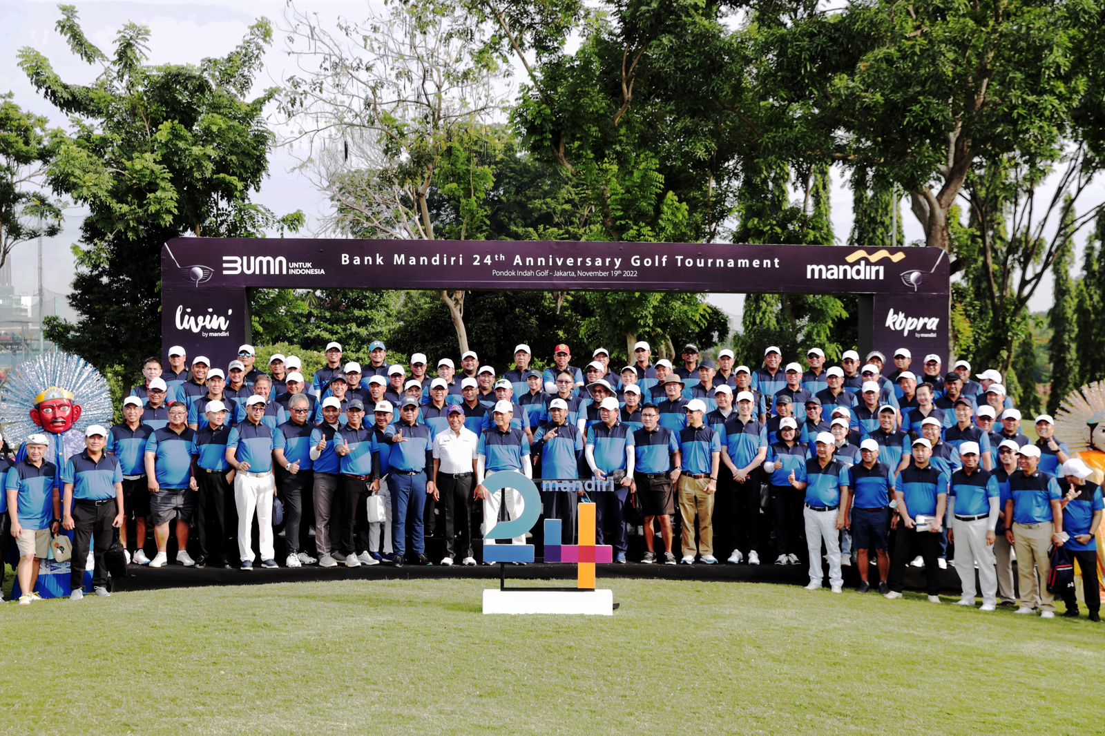 Bank Mandiri menyampaikan terima kasih kepada Menteri Pemuda dan Olahraga Republik Indonesia (Menpora RI) Zainudin Amali yang mendukung turnamen golf dalam rangka anniversary yang ke-24th. Turnamen ini diselenggarakan dalam rangka silaturahmi dan menjaga 