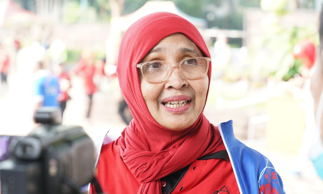 Ketua Asosiasi Instruktur Aerobik dan Fitness Indonesia (ASIAFI) DKI Jakarta Adita Pramita mengapresiasi Kementerian Pemuda dan Olahraga Republik Indonesia (Kemenpora RI) yang sudah memberikan kesempatan ASIAFI untuk berpartisipasi di Jumat Krida.(foto:eg