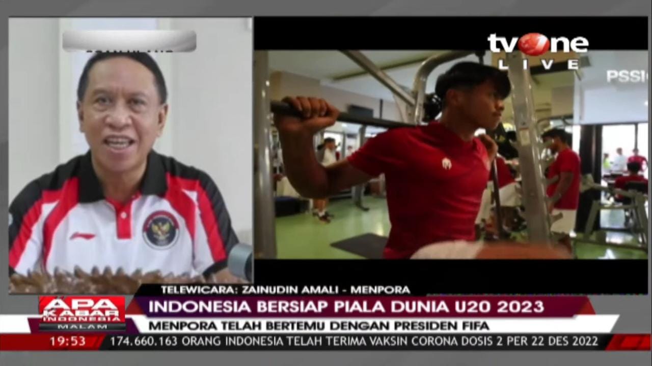 Menteri Pemuda dan Olahraga Republik Indonesia (Menpora R) Zainudin Amali mengatakan kesuksesan Qatar menjadi tuan rumah penyelenggaraan Piala Dunia 2022 menjadi contoh bagi Indonesia sebagai tuan rumah Piala Dunia U-20 tahun 2023 depan.(foto:egan/kemenpo