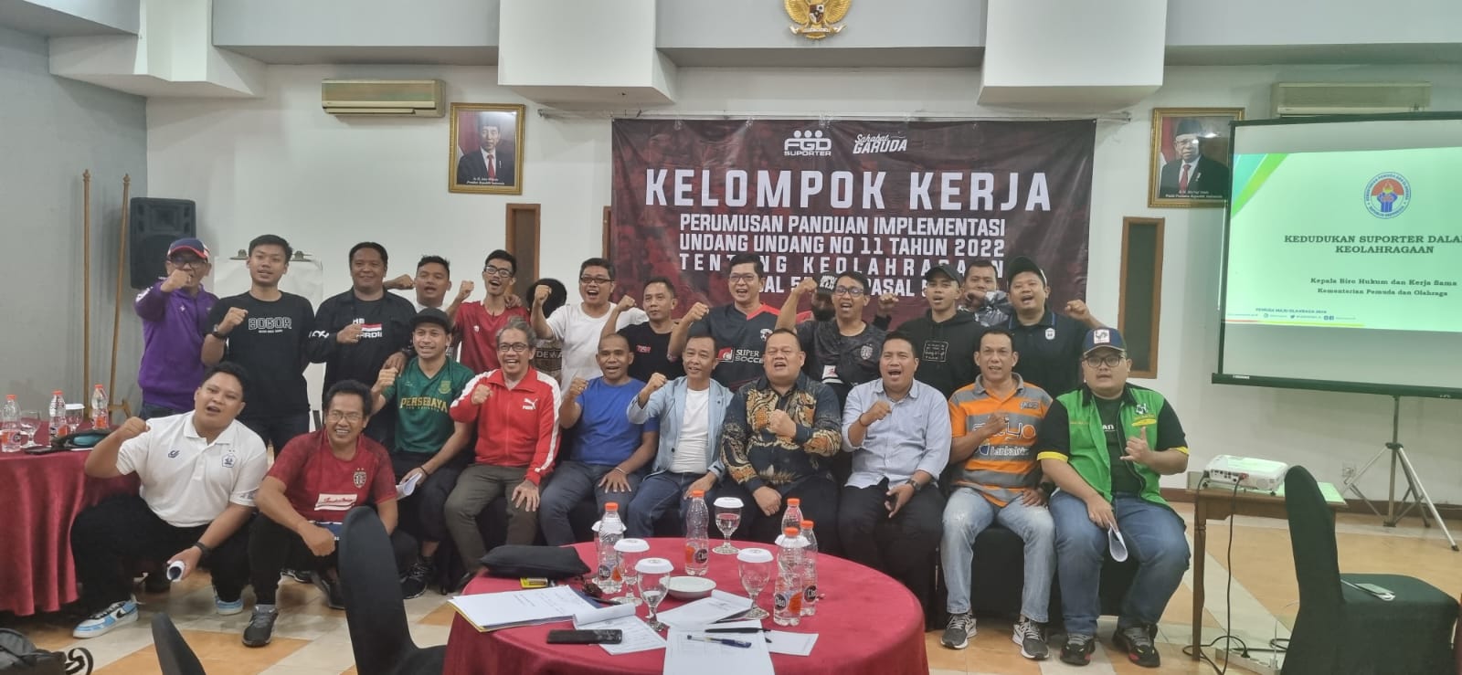 Kementerian Pemuda dan Olahraga Republik Indonesia (Kemenpora RI) mengapresiasi terselenggaranya kelompok kerja perumusan panduan implementasi Undang-Undang Nomor 11 Tahun 2022 tentang Keolahragaan di Wisma Makara Universitas Indonesia, Sabtu (4/1).(foto: