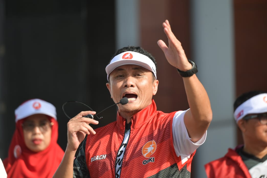 Ketum Organisasi Olahraga Kebugaran Indonesia (ORKI) Yoyok Switohandoyo mengatakan bahwa, senam Hari Krida di Kemenpora  ini merupakan kegiatan yang memberikan motivasi kepada masyarakat khususnya kepada organisasi  olahraga masyarakat.(foto:bagus/kemenpo