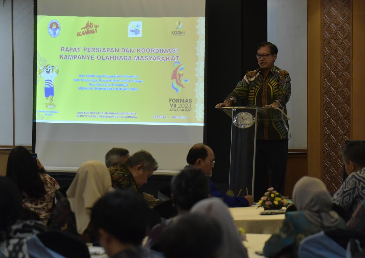 Jelang menghadapi Festival Olahraga Rekreasi Nasional (FORNAS) ke-7 tahun 2023 pada Juli nanti, Kementerian Pemuda dan Olahraga Republik Indonesia (Kemenpora RI) menyelenggarakan Rapat Persiapan dan Kordinasi Kampanye Olahraga Masyarakat di  Hotel Grand S