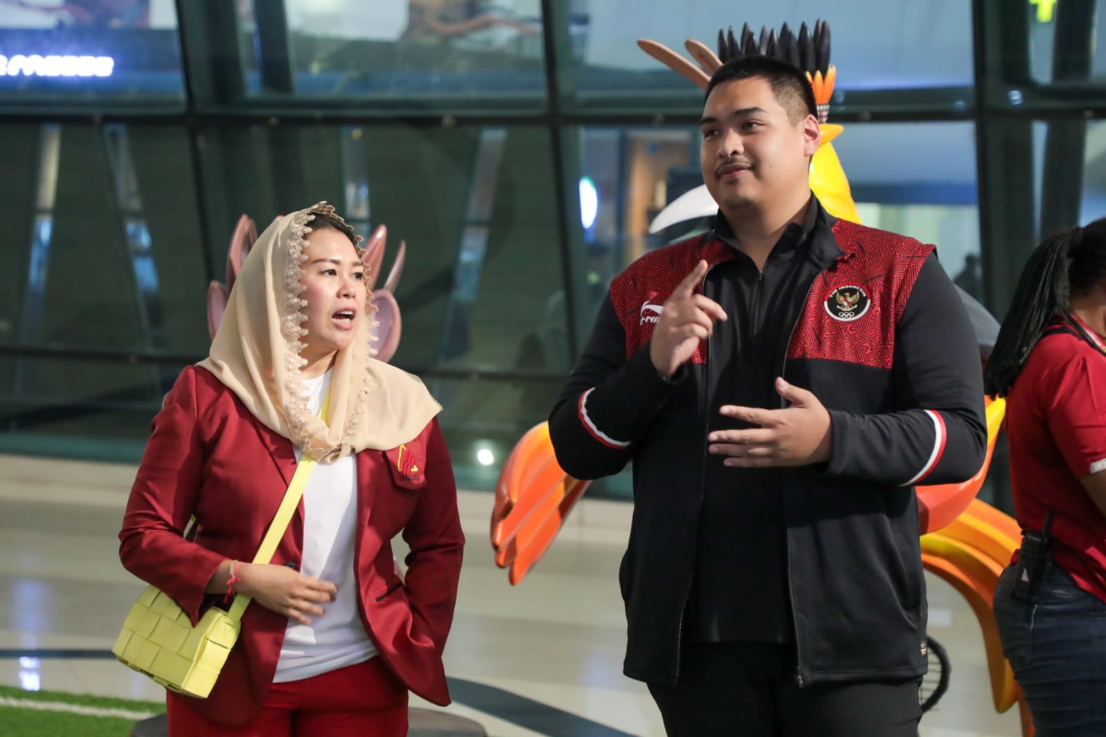 Ketua Umum Federasi Panjat Tebing Indonesia (FPTI) Yenny Wahid mengucapkan terima kasih kepada Menteri Pemuda dan Olahraga Republik Indonesia (Menpora RI) Dito Ariotedjo yang sudah menyempatkan datang untuk menyambut para atlet panjat tebing yang berlag