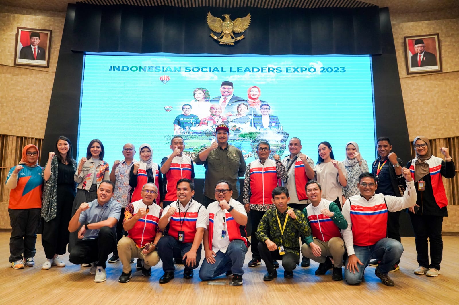 Menteri Pemuda dan Olahraga Republik Indonesia (Menpora RI) Dito Ariotedjo melaunching Indonesian Social Leaders Expo 2023 di Makara Art Centre, Universitas Indonesia, Depok, Jawa Barat, Selasa (23/5). Menpora Dito mengapresiasi kegiatan kompetisi inovasi