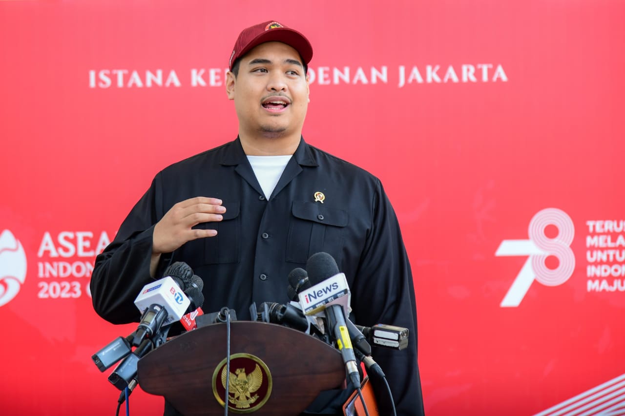 Menteri Pemuda dan Olahraga Republik Indonesia (Menpora RI) Dito Ariotedjo, menyampaikan bahwa negara ingin memudahkan dan membantu industri olahraga dan seni semakin maju dan berkembang.(Foto: Biro Pers Sekretariat Presiden)