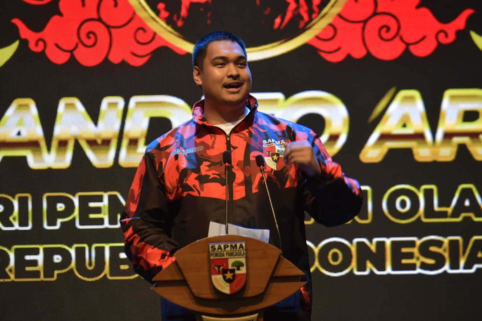 Menteri Pemuda dan Olahraga Republik Indonesia (Menpora RI) Dito Ariotedjo mengajak Satuan Siswa, Pelajar, dan Mahasiswa (Sapma) Pemuda Pancasila (PP) bersama mendorong pemilih pemula aktif dalam Pemilu 2024. Ajakan ini disampaikannya saat membuka Musyawa