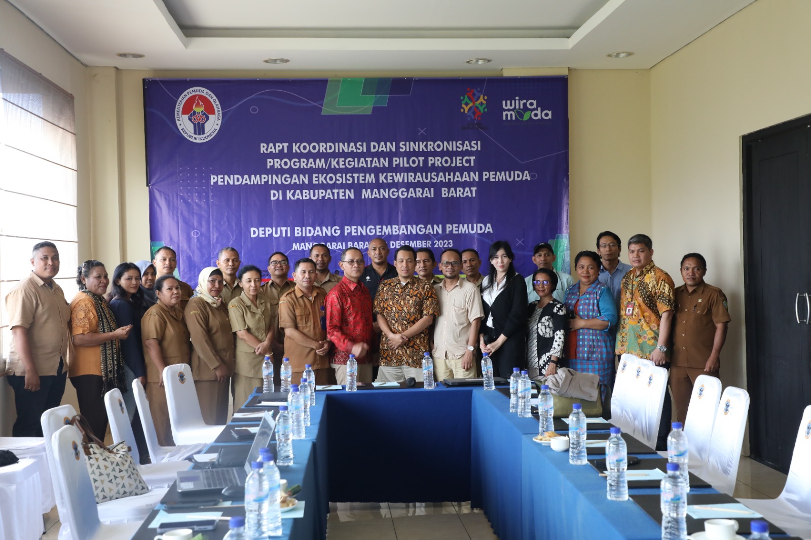Kementerian Pemuda dan Olahraga Republik Indonesia (Kemenpora RI) menggelar Rakor Sinkronisasi Program Pilot Project Pendampingan Ekosistem Kewirausahaan Pemuda, Selasa (12/12) di The Jayakarta Suites Komodo Flores, Labuan Bajo, Kabupaten Manggarai Barat,