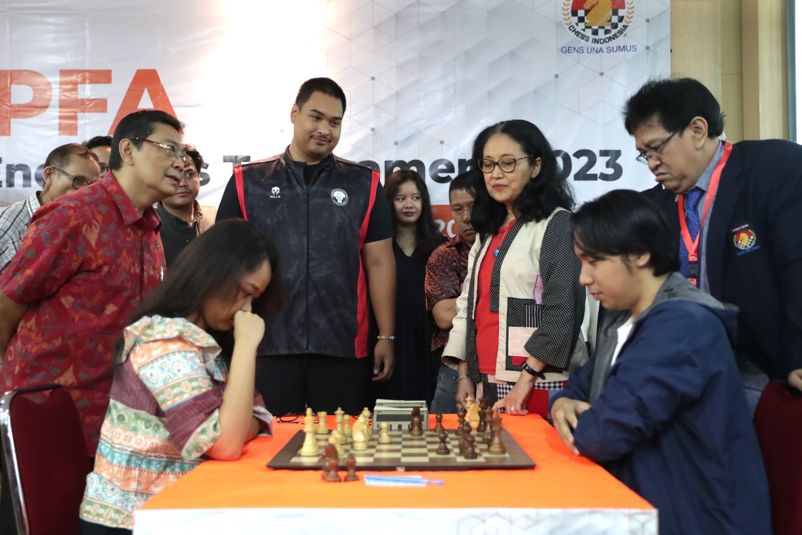 Menteri Pemuda dan Olahraga Republik Indonesia (Menpora RI) Dito Ariotedjo menghadiri pembukaan Turnamen Catur JAPFA Year End 2023 di Wisma Menpora, Senayan, Jakarta, Sabtu (16/12) siang. Menpora Dito berharap turnamen ini akan melahirkan atlet-atlet berp