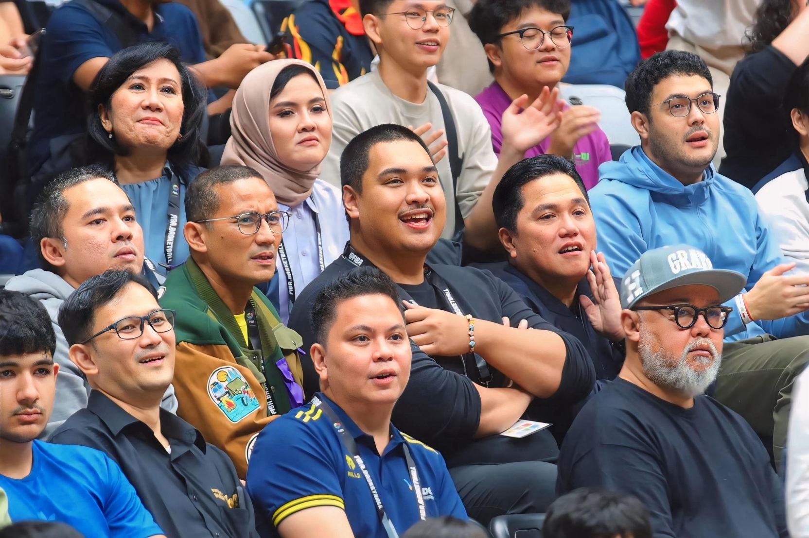 Menteri Pemuda dan Olahraga Republik Indonesia (Menpora RI) Dito Ariotedjo, menyaksikan laga timnas basket Indonesia vs Australia pada Kualifikasi FIBA Asia Cup 2025 di Indonesia Arena, Kompleks Olahraga Gelora Bung Karno, Senayan, Jakarta, Minggu (25/2) 