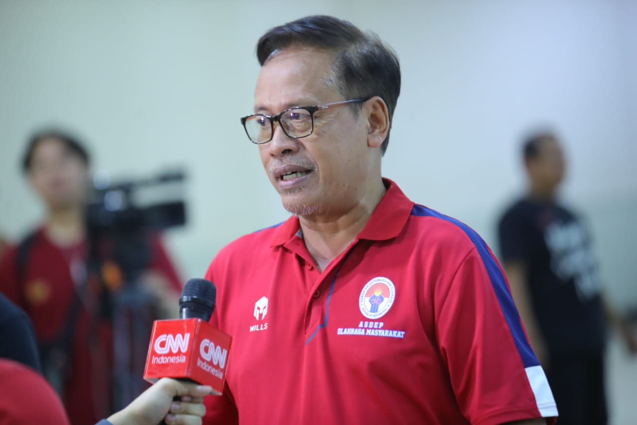 Kementerian Pemuda dan Olahraga Republik Indonesia (Kemenpora RI) memberikan apresiasi tinggi atas perjuangan Timnas Indonesia U-23 meski kalah 0-1 dari Guinea U-23. Hasil ini membuat skuad Garuda gagal tampil di Olimpiade Paris 2024.(foto:herry/kemenpora