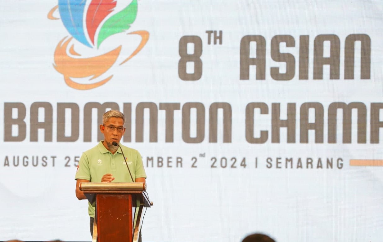 Sekretaris Daerah (Sekda) Provinsi Jawa Tengah, Sumarno, menyampaikan rasa terima kasih dan kebanggaannya kepada Kementerian Pemuda dan Olahraga Republik Indonesia (Kemenpora RI) atas penyelenggaraan Asian School Badminton Championship (ASBC) 2024 Ke-8, d