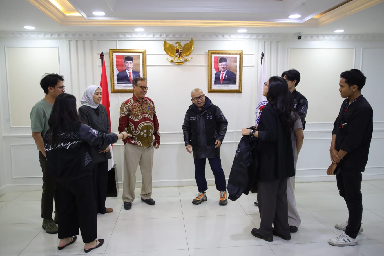 Kementerian Pemuda dan Olahraga Republik Indonesia (Kemenpora RI) menerima audiensi ID Next Leader di Ruang Rapat Lantai 10, Graha Kemenpora, Jakarta, Selasa (24/9).(foto:herry/kemenpora.go.id)