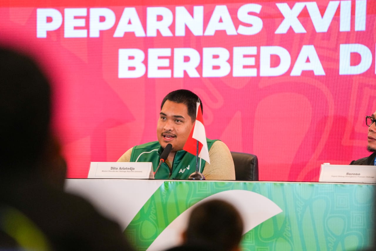 Menteri Pemuda dan Olahraga Republik Indonesia (Menpora RI) Dito Ariotedjo menyatakan bahwa Jawa Tengah kembali resmi ditunjuk sebagai tuan rumah Pekan Paralimpik Nasional (Peparnas) XVII Solo 2024. (foto:egan/kemenpora.go.id)