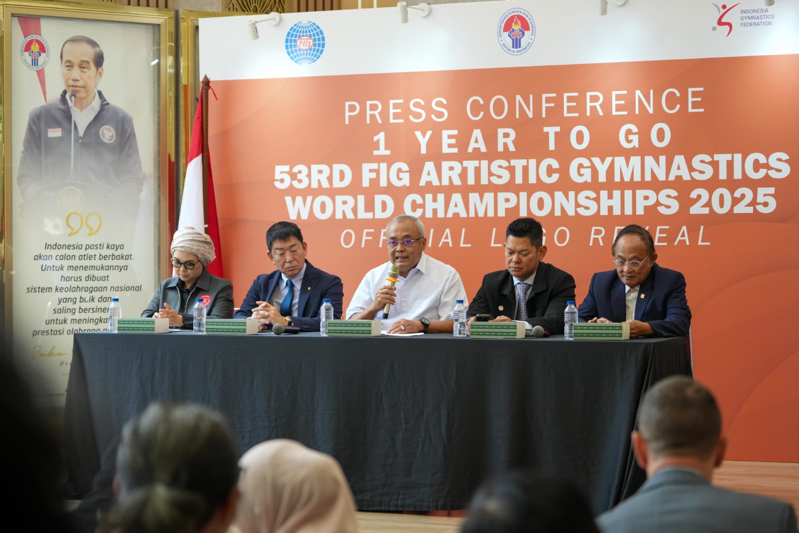 Kementerian Pemuda dan Olahraga Republik Indonesia (Kemenpora RI), menyampaikan dukungannya pada persiapan dan penyelenggaraan 53rd Fédération Internationale de Gymnastique (FIG) Artistics Gymnastics World Gymnastics Championships 2025 mendatang. (foto:eg