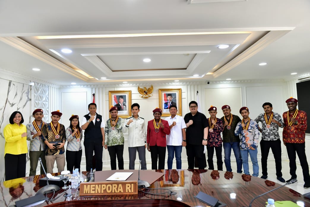 Kementerian Pemuda dan Olahraga Republik Indonesia (Kemenpora) berkomitmen dan mendukung semua langkah organisasi kepemudaan atau kemahasiswaan dalam meningkatkan peran pemuda menuju Indonesia Emas 2045.(foto:andre/kemenpora.go.id)