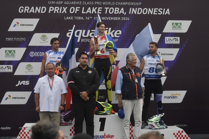 Menteri Pemuda dan Olahraga Republik Indonesia (Menpora RI) Dito Ariotedjo menilai kesuksesan Indonesia menggelar kejuaraan dunia Aquabike Jetski World Champhionship semakin diminati banyak negara luar. (foto:bagus/kemenpora.go.id)