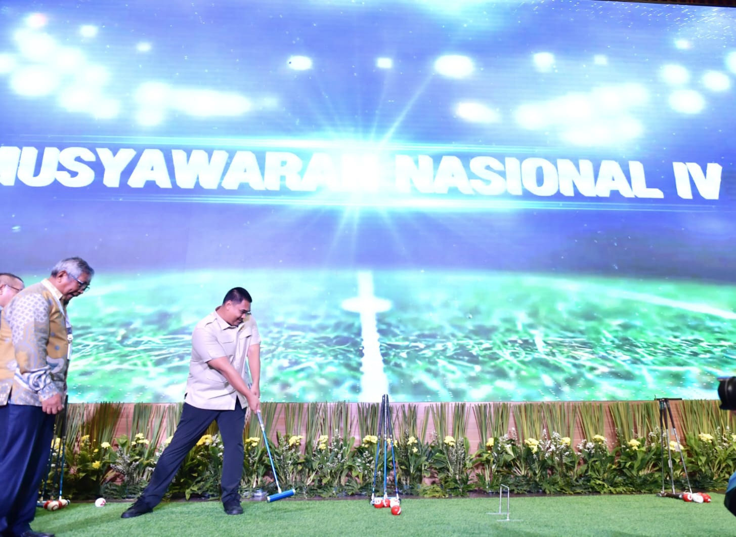 Menteri Pemuda dan Olahraga Republik Indonesia (Menpora RI) berharap Pengurus Besar Persatuan Gateball Seluruh Indonesia (PB Pergatsi) bisa membawa olahraga gateball terus berprestasi dikancah nasional maupun internasional.(foto:Andre/kemenpora.go.id) 