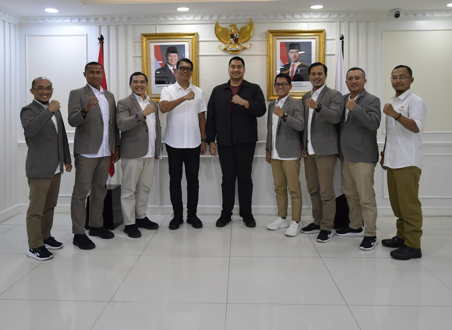 Menteri Pemuda dan Olahraga (Menpora) RI Dito Ariotedjo menerima audiensi Pengurus Pusat (PP) Organisasi Olahraga Kebugaran Indonesia (ORKI) di lantai 10 Graha Kemenpora, Jalan Gerbang Pemuda Nomor 3, Senayan, Kamis (6/2) siang.(foto:bagus/kemenpora.go.id
