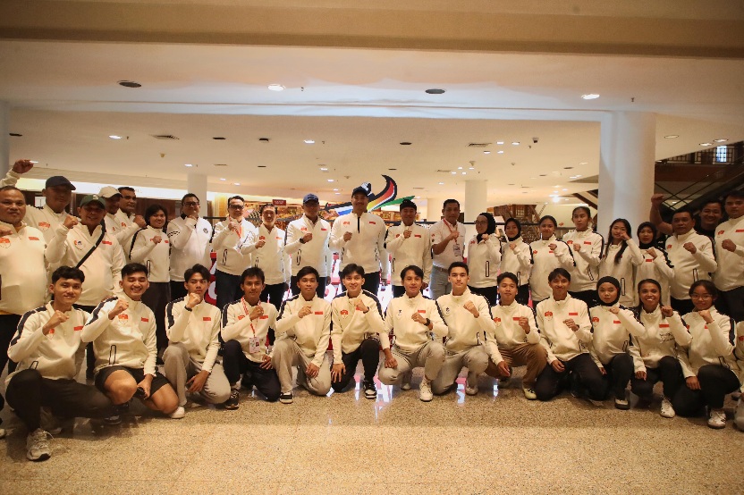 Menteri Pemuda dan Olahraga (Menpora) RI Dito Ariotedjo memberikan apresiasi atas progres para atlet anggar Indonesia yang berlaga dalam Asian Fencing Championship 2025 di Westin Resort Nusa Dua Bali, yang berlangsung 17 sampai 23 Juni 2025.(foto:raiky/ke