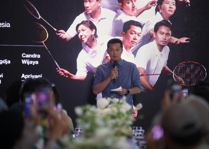 Wakil Menteri Pemuda dan Olahraga (Wamenpora) RI Taufik Hidayat menghadiri konferensi pers 