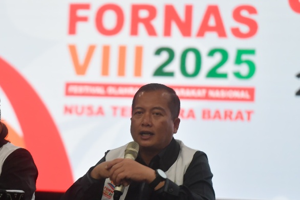 Wakil Presiden Republik Indonesia, Gibran Rakabuming Raka direncanakan akan hadir saat penutupan Festival Olahraga Masyarakat Nasional (FORNAS)VIII Nusa Tenggara Barat (NTB) 2025 di Eks Bandara Selaparang, Mataram pada Jumat (1/8) besok.(foto:bagus/kemenp