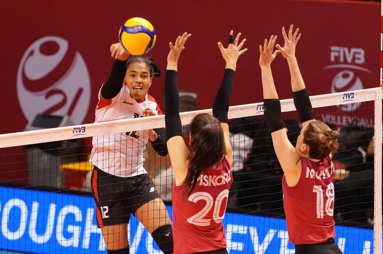 Menteri Pemuda dan Olahraga Republik Indonesia (Menpora RI) merasa bangga dan mengapresiasi Timnas Voli Putri Indonesia U-21 yang berhasil mengalahkan Kanada dengan skor 3-1 pada lanjutan laga Grup A FIVB Volleyball Women’s U21 World Championship 2025 di 