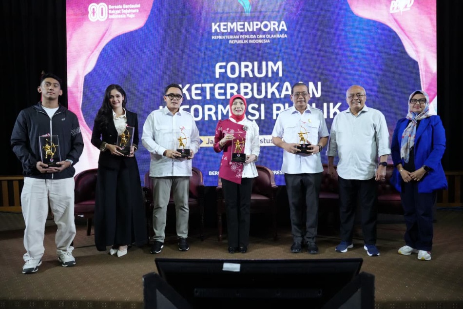 Kementerian Pemuda dan Olahraga (Kemenpora) RI menggelar kegiatan Forum Keterbukaan Informasi Publik (KIP) bertema “Akses Informasi Sebagai Kunci Budaya Olahraga" di Theater Wisma Kemenpora, Jalan Gerbang Pemuda 3, Senayan, Rabu (13/8) pagi. (foto: Herry/